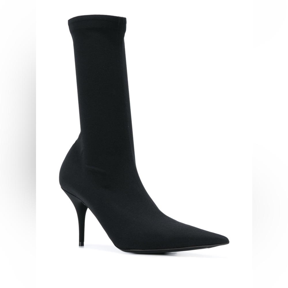 Balenciaga knife crepe pointy boots